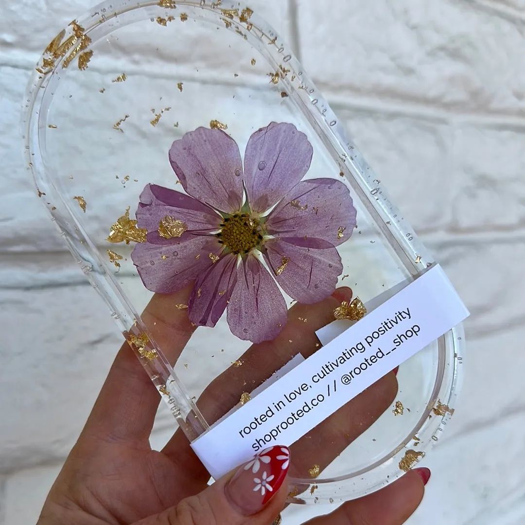 Pressed flower Trinket tray