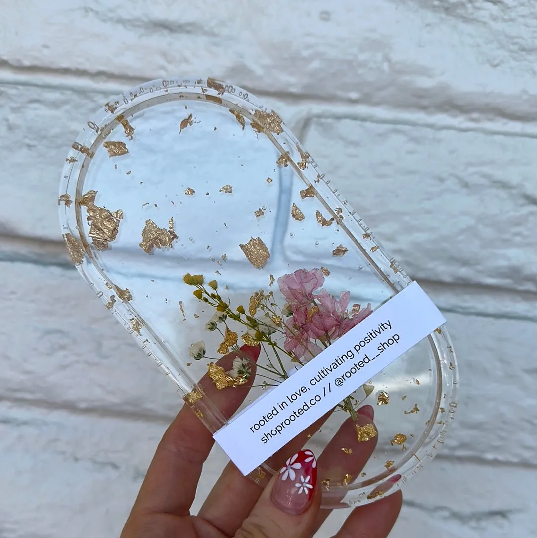 Pressed flower Trinket tray