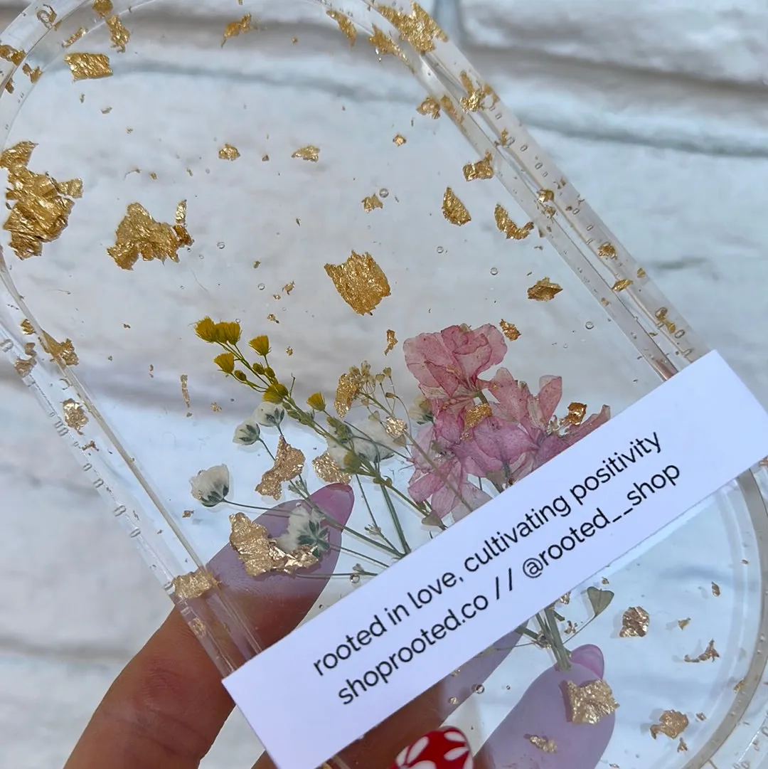 Pressed flower Trinket tray