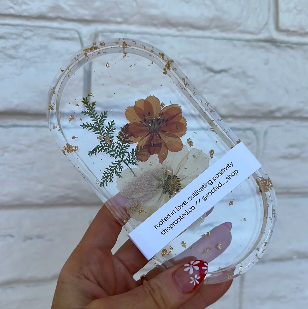 Pressed flower Trinket tray