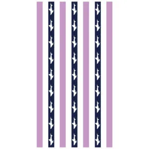 Shark Blue Stripe Bath Towel