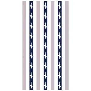Shark Blue Stripe Bath Towel