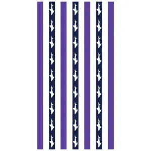 Shark Blue Stripe Bath Towel
