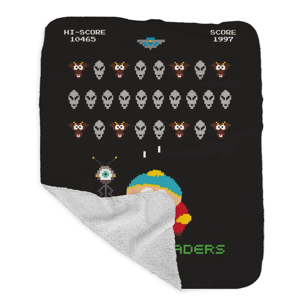 South Park Alien Invaders Grey Sherpa Blanket